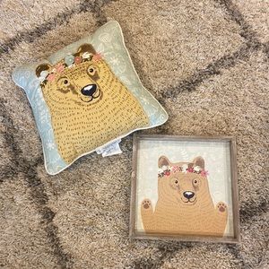 Pillowfort Festival Bear Pillow and Wall Decor